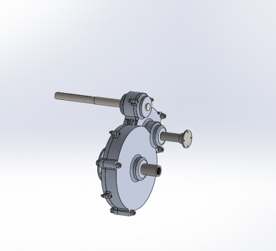 Redutor, com ênfase nos eixos 'primários e secundários'.