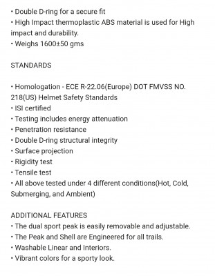 Certificações capacete axor X-cross