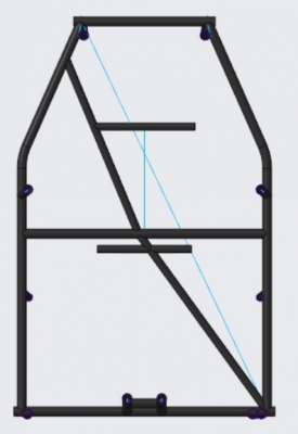 anexo da situação atual (tubos em preto) e do novo travamento (linha azul)