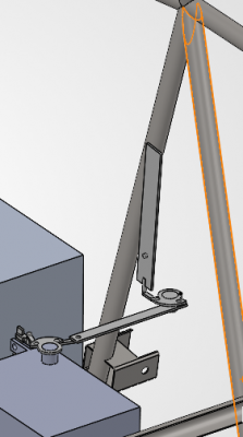 Alavanca que se encontra dentro do habitáculo.